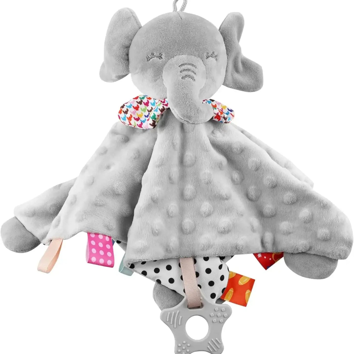 Soft Plush Soothe Towel with Rattle for Newborns