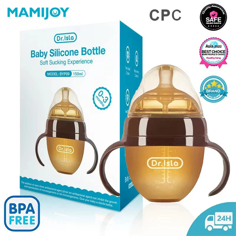 Silicone Baby Bottle – BPA Free & Antibacterial