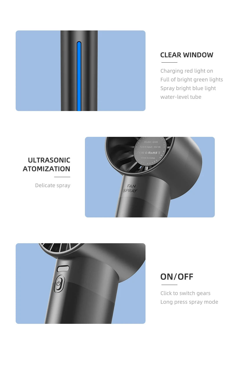 Summer Portable Humidifier Fan Mini