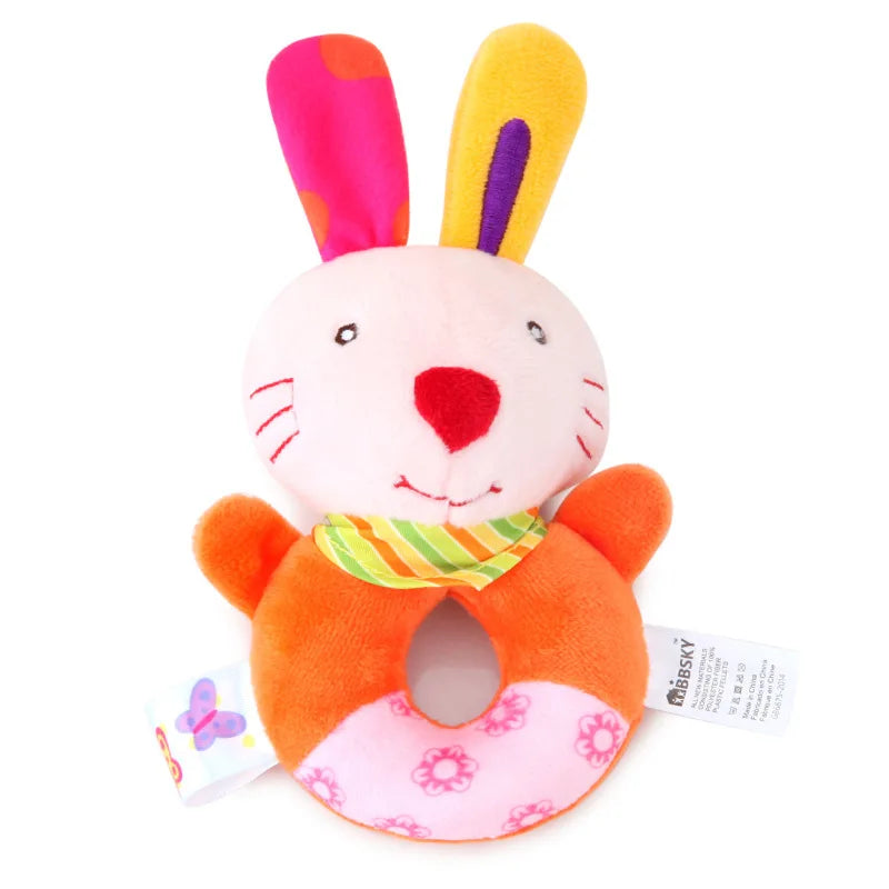 Baby Plush Animal Rattle Toy for Newborn
