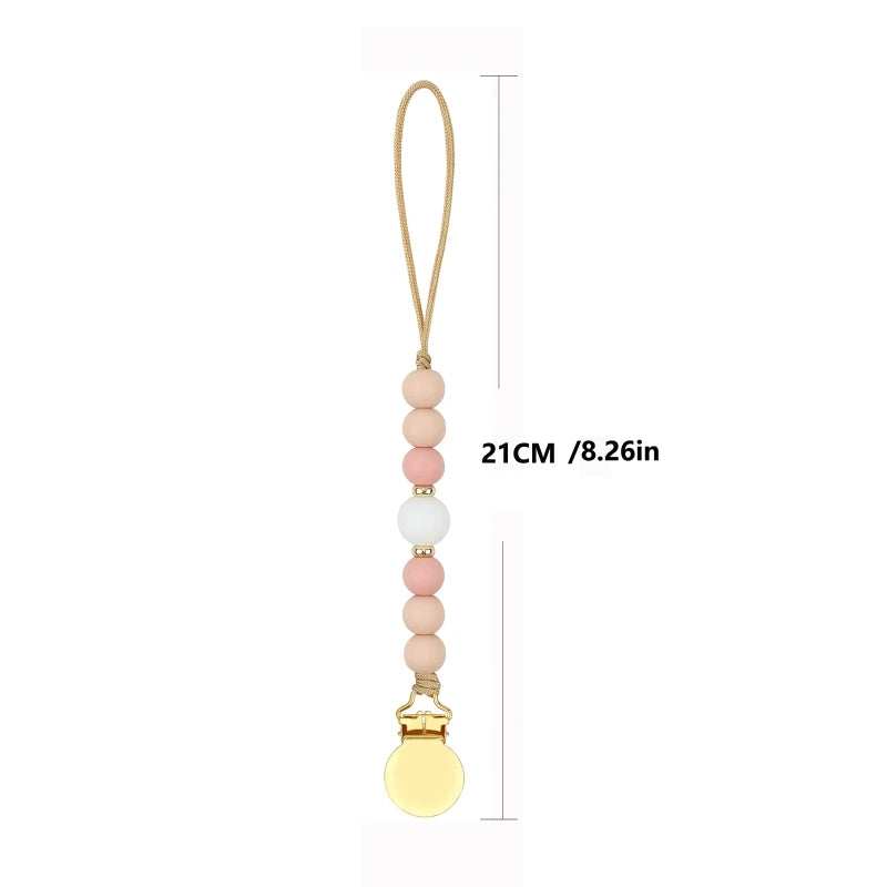 Baby Pacifier Clip with Silicone Beads