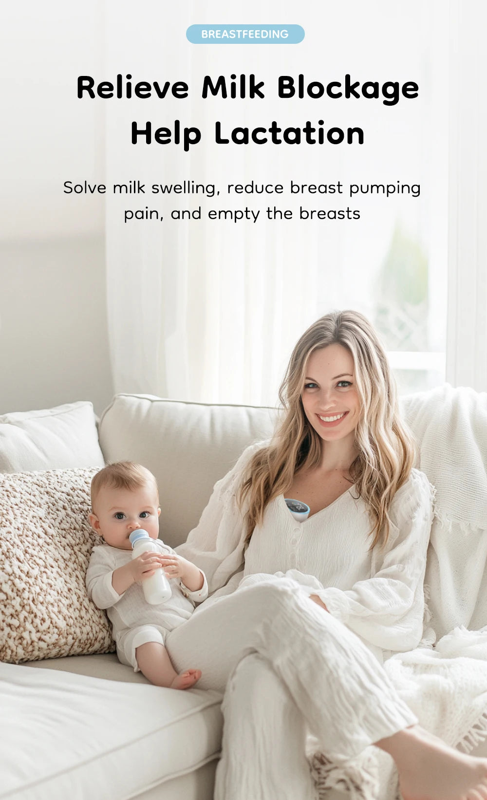 Wearable Electric Breast Pumps 4 Modes 12 Levels