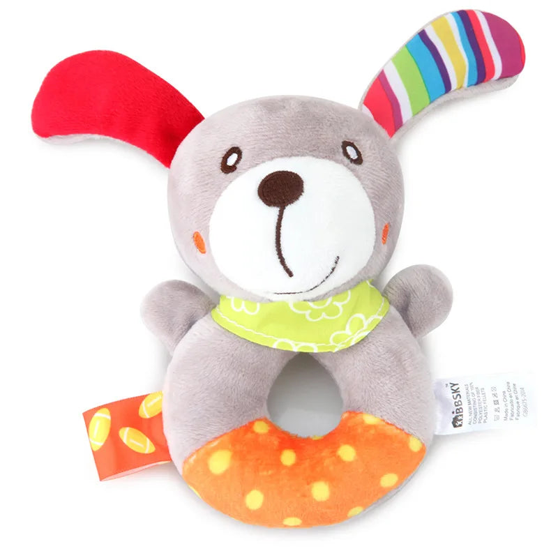 Baby Plush Animal Rattle Toy for Newborn