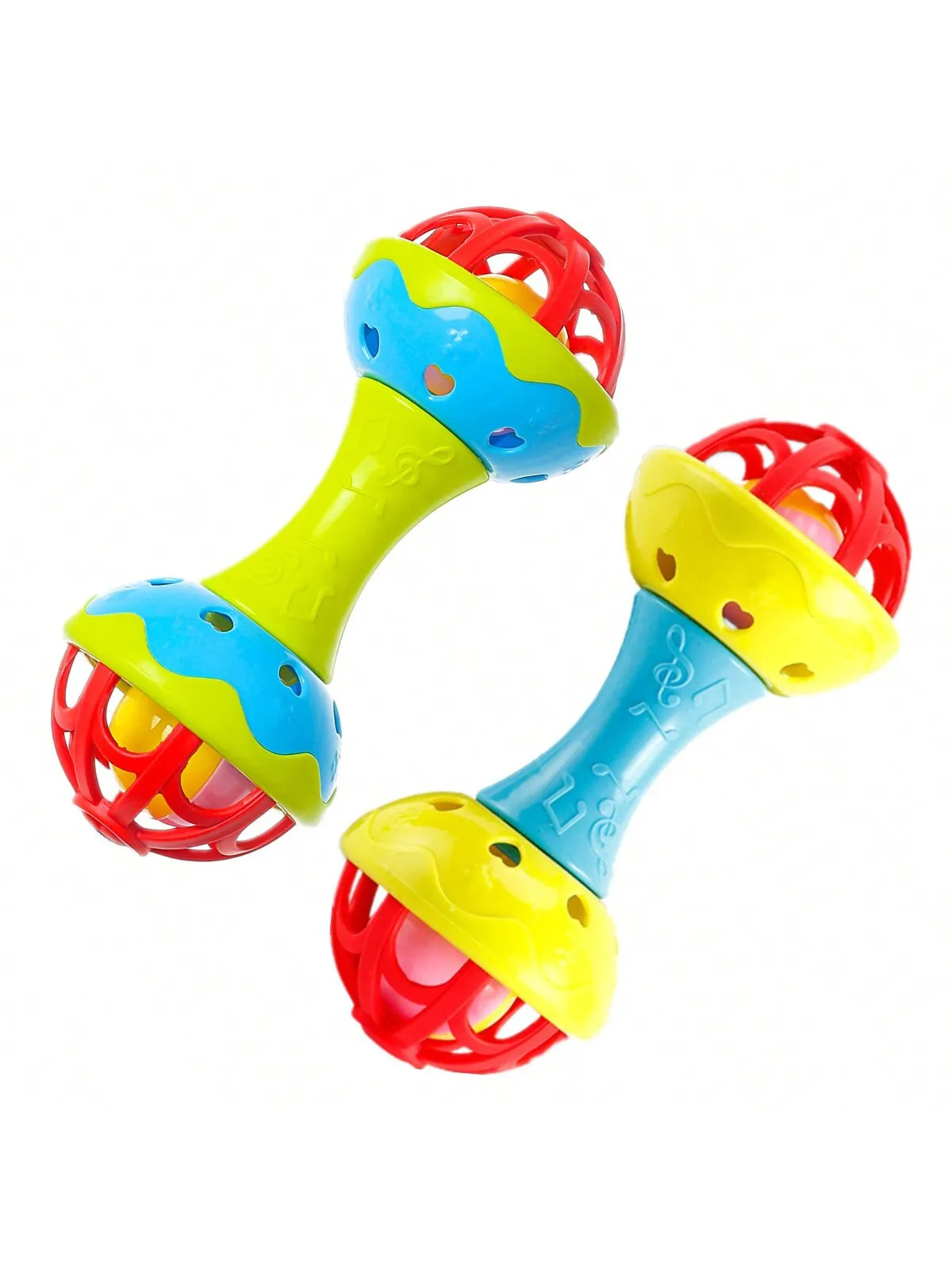 Double-Headed Baby Rattle Toy – Random Color