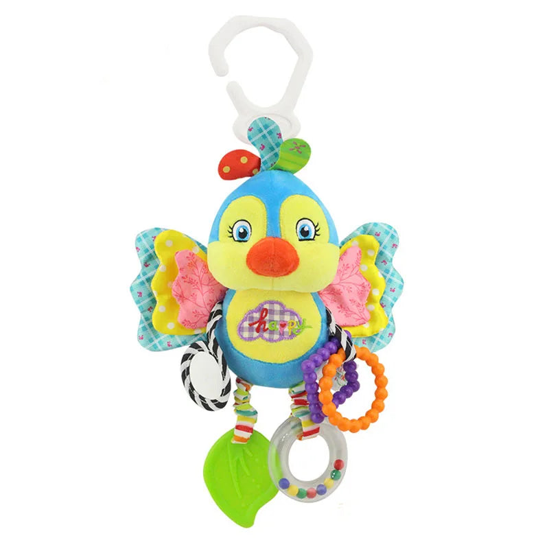 Plush Animal Handbells & Teether Baby Toy
