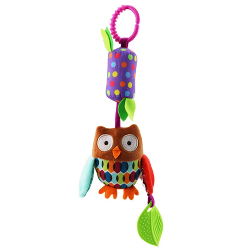 Plush Animal Handbells & Teether Baby Toy