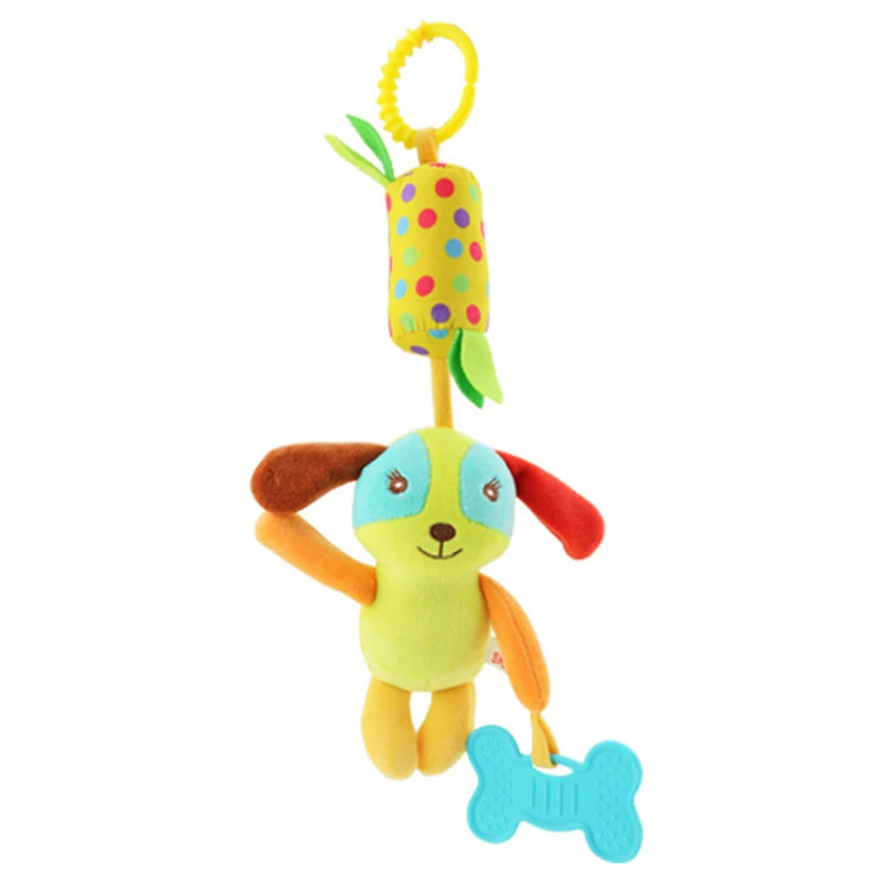 Plush Animal Handbells & Teether Baby Toy