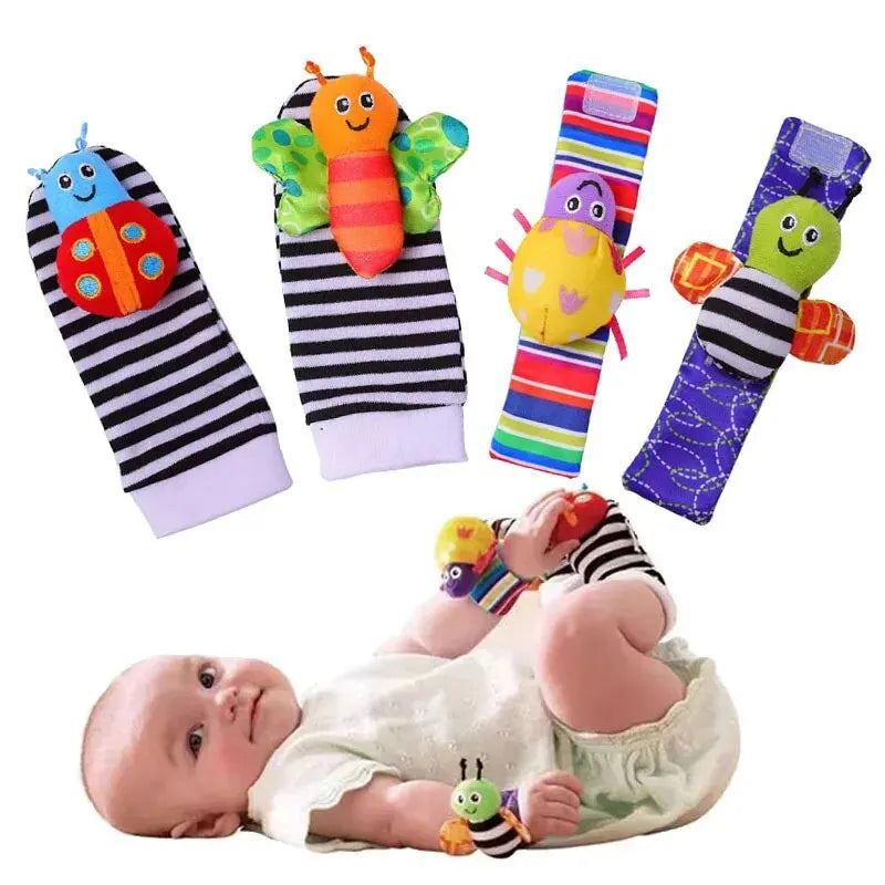 Baby Animal Rattle Socks & Wrist Toys