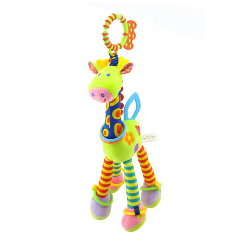 Plush Animal Handbells & Teether Baby Toy