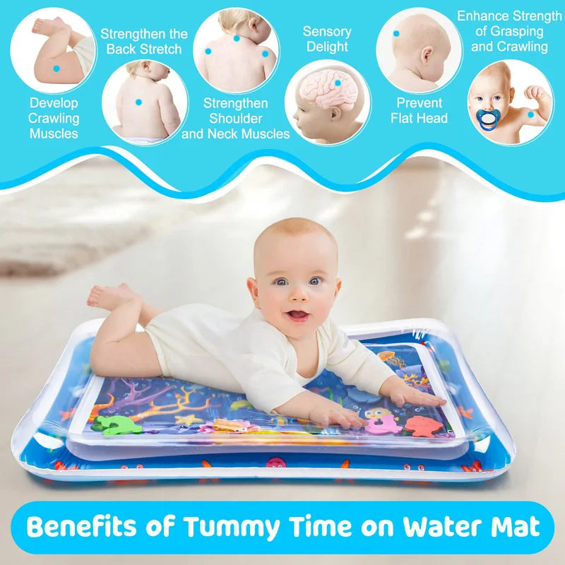 Baby Inflatable Water Play Mat – Tummy Time Activity Toy