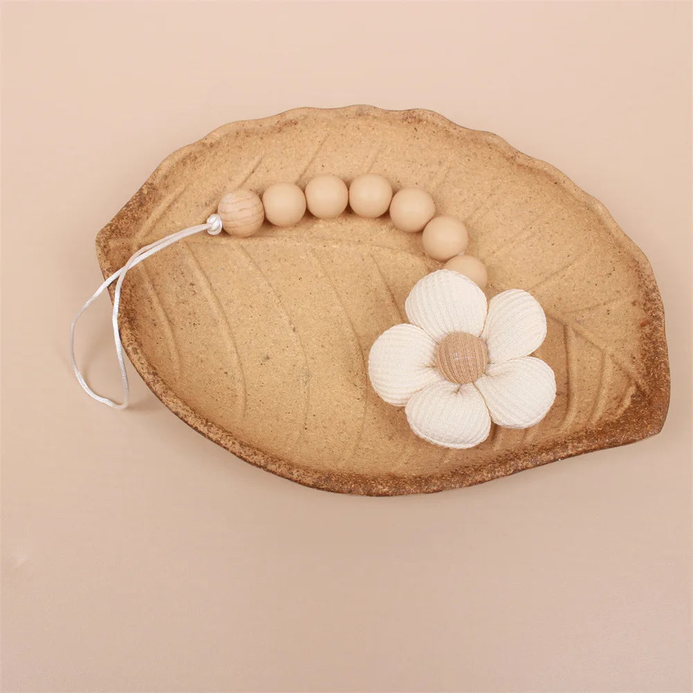 BPA-Free Flower Pacifier Holder for Newborns