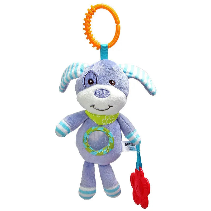 Plush Animal Handbells & Teether Baby Toy