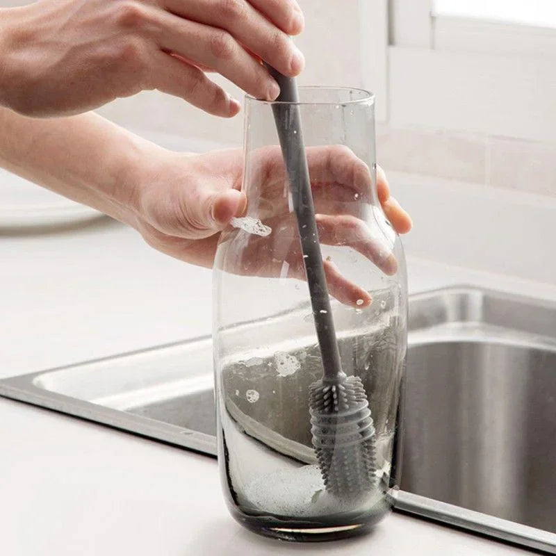 Silicone Bottle Brush Cleaner for Baby Bottles & Glassware