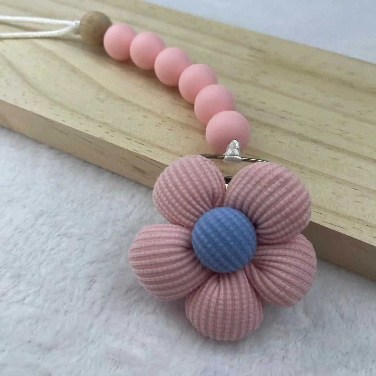 BPA-Free Flower Pacifier Holder for Newborns