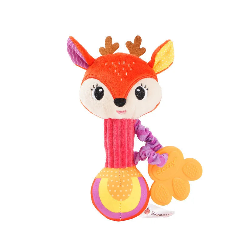 Soft Animal Baby Rattle Toy
