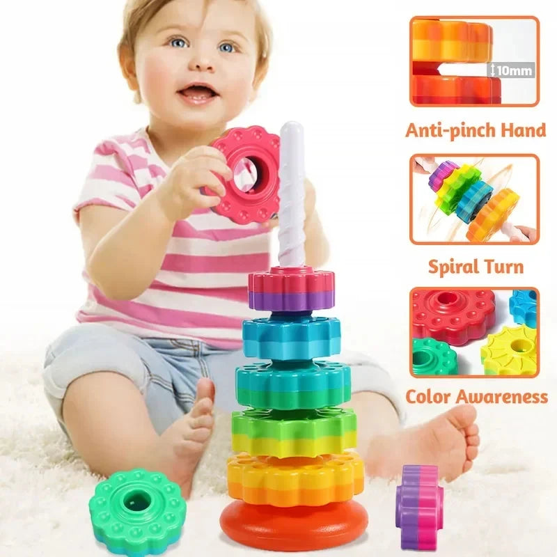 Educational Rainbow Gear Tower