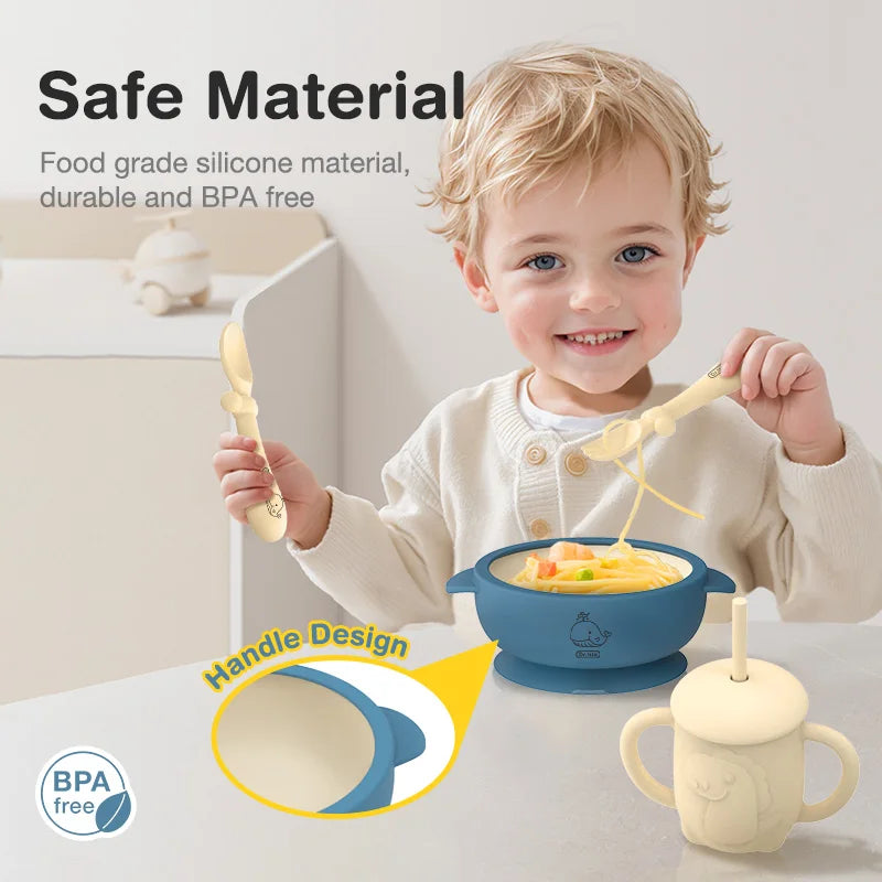 Kids Silicone Tableware Set – Baby Dinnerware