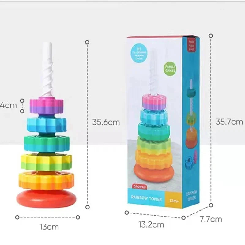 Educational Rainbow Gear Tower