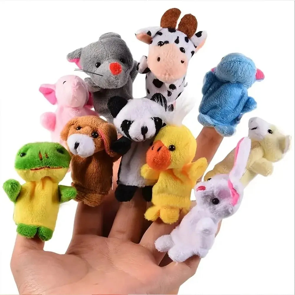 Cartoon Finger Puppet Hand Dolls – Baby Early Education Plush Toys