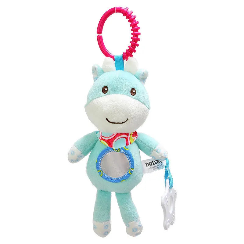Plush Animal Handbells & Teether Baby Toy