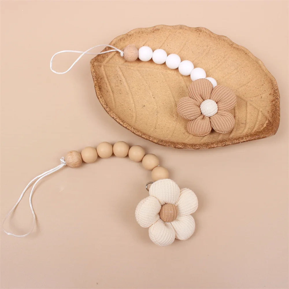 BPA-Free Flower Pacifier Holder for Newborns