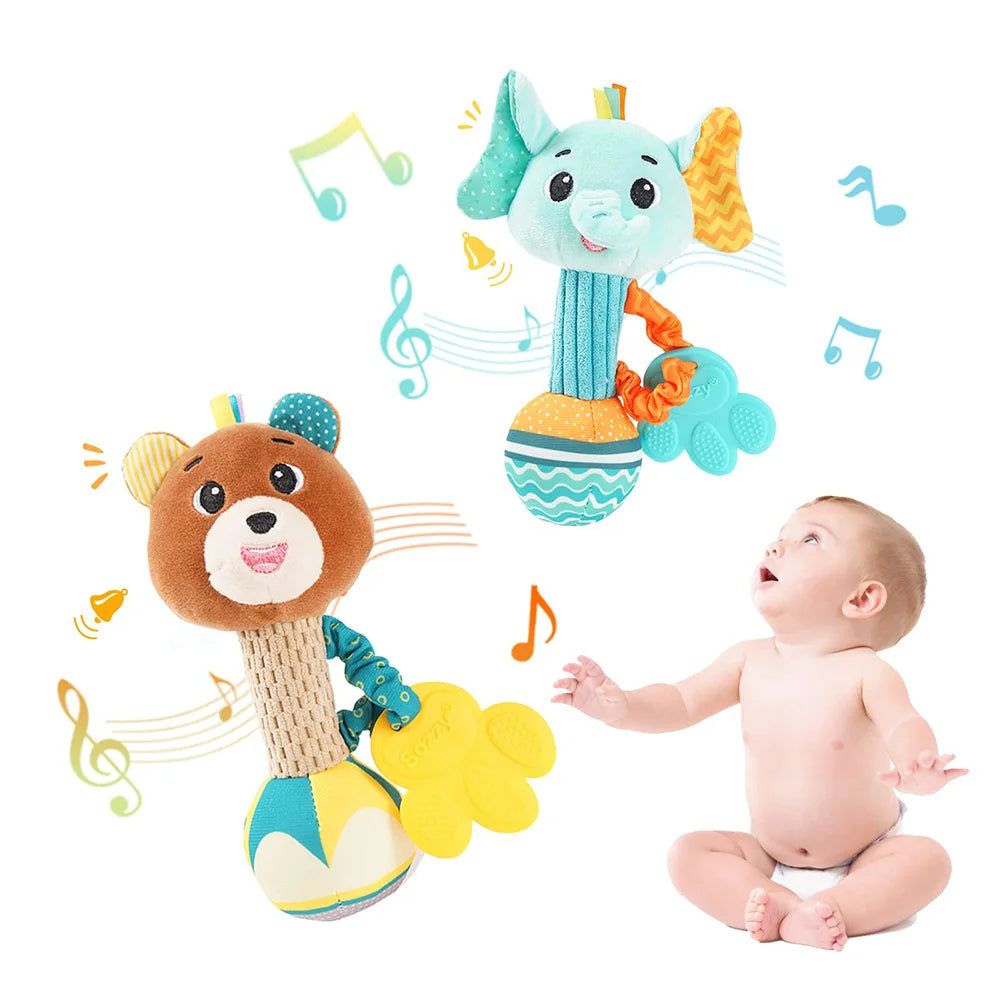 Soft Animal Baby Rattle Toy