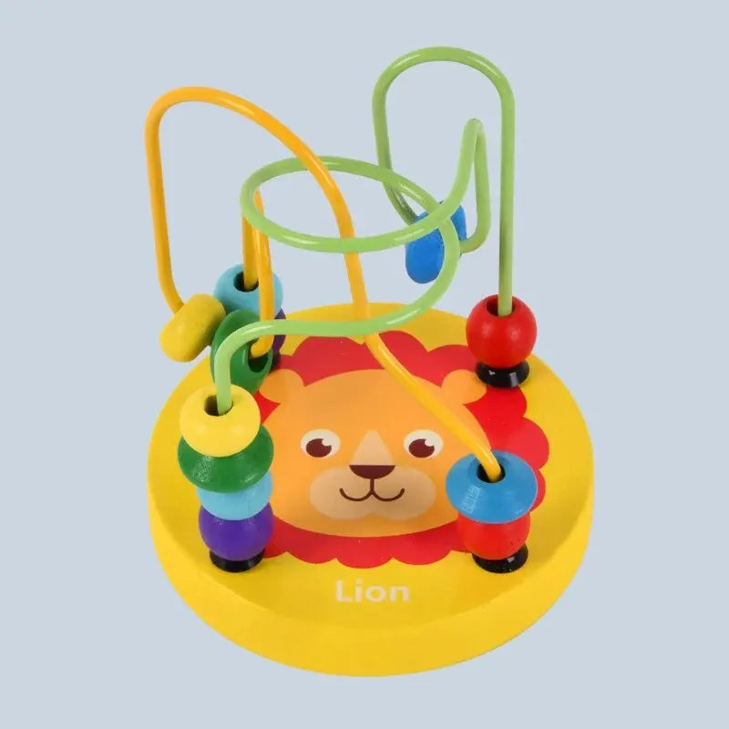 Wooden Bead Maze Roller Coaster Toy