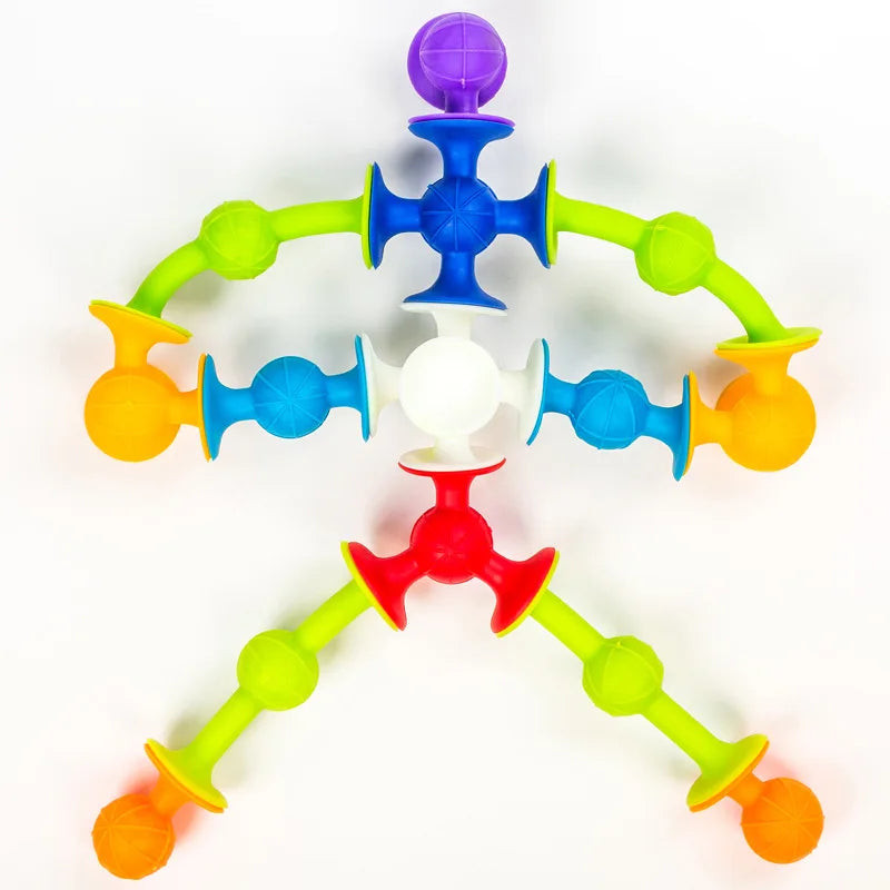 Suction Cup Darts & Building Blocks Fidget Toy Set