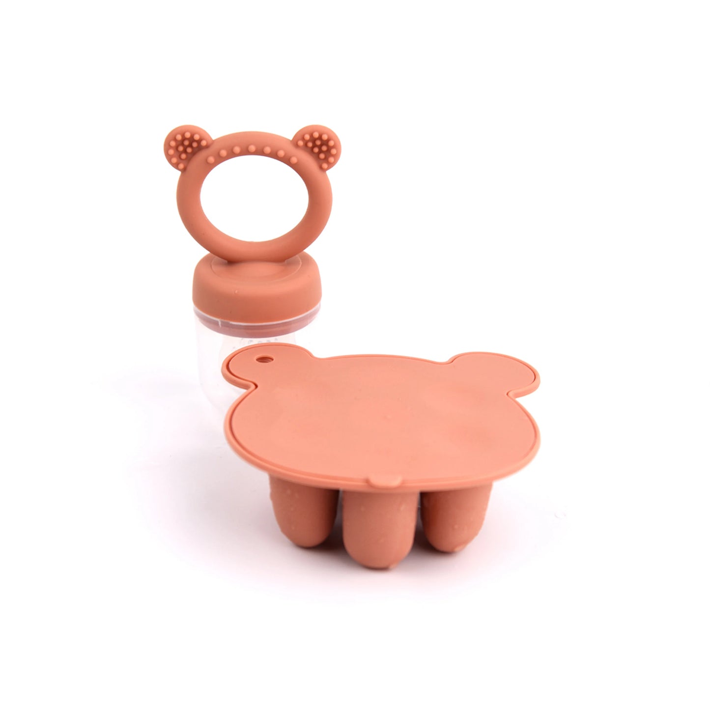 Bear Fruit Feeder & Silicone Freezer Tray Set