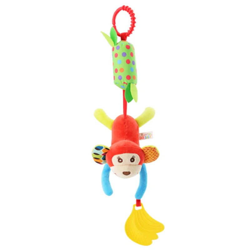 Plush Animal Handbells & Teether Baby Toy
