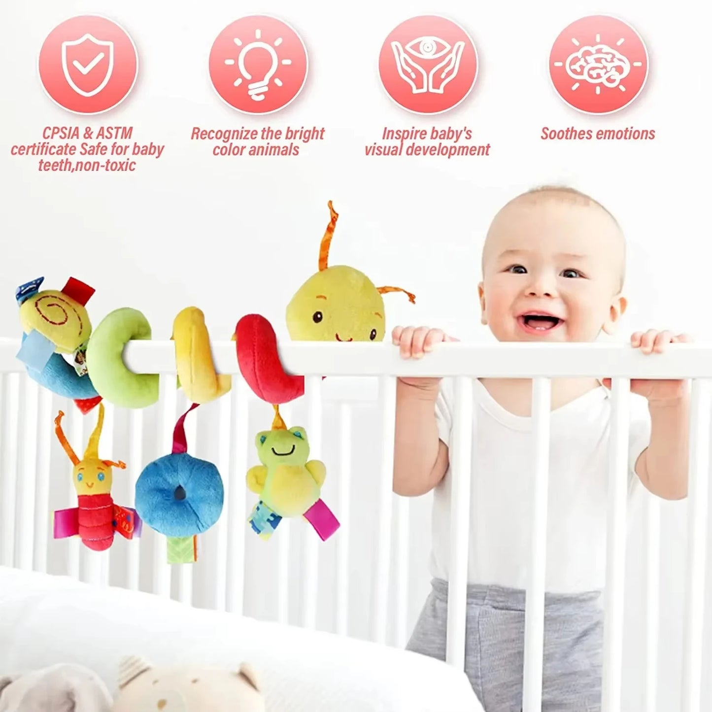 Baby Crib & Stroller Spiral Hanging Toy