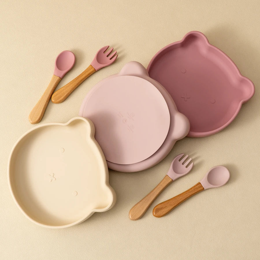 Silicone Baby Feeding Dishes Tableware