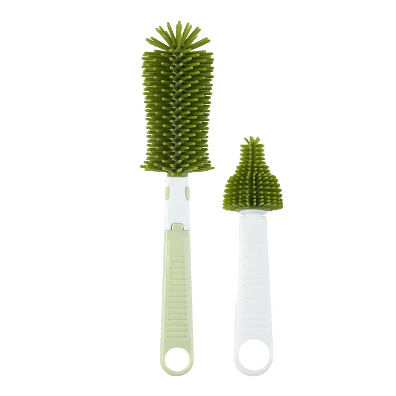 360° Silicone Baby Bottle Brush Set