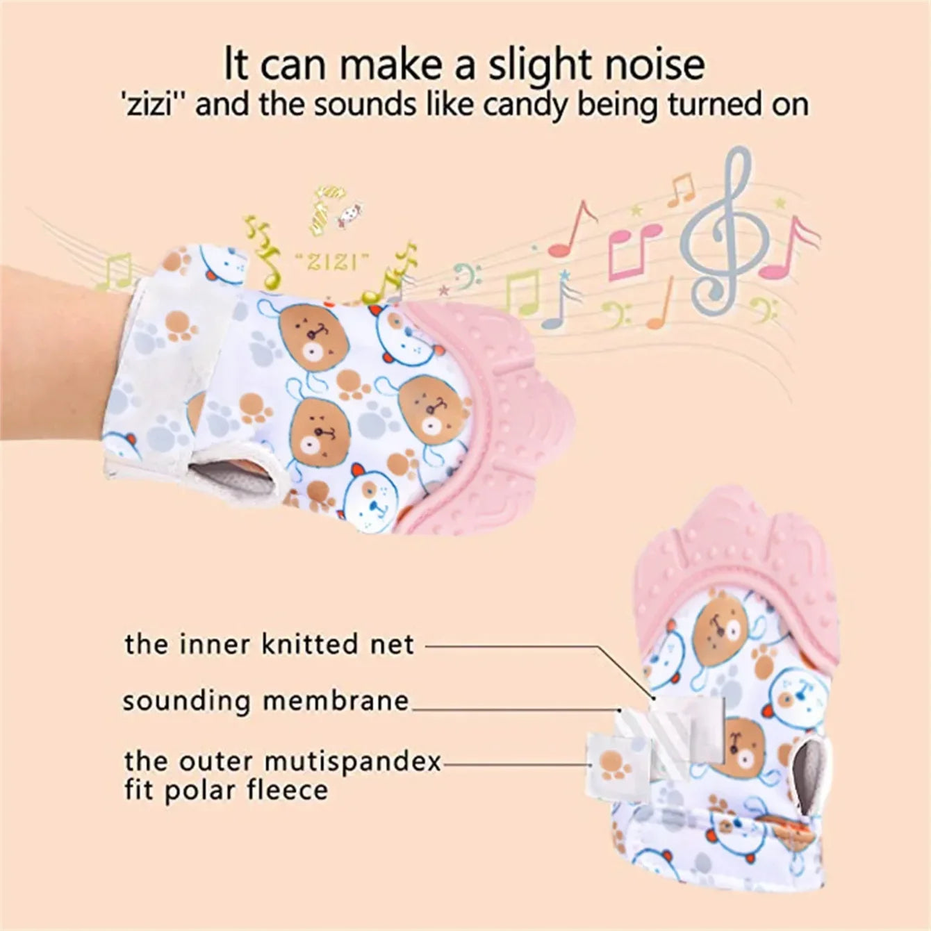 Newborn Teething Mittens – Soft Silicone Soother