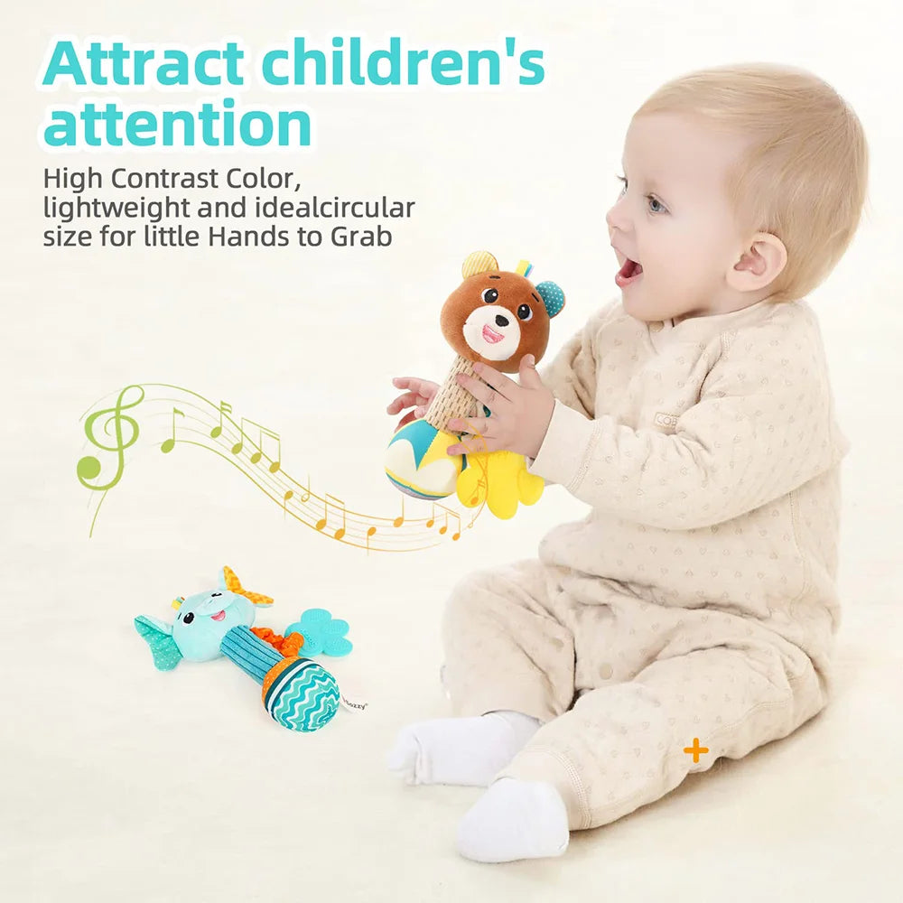Soft Animal Baby Rattle Toy