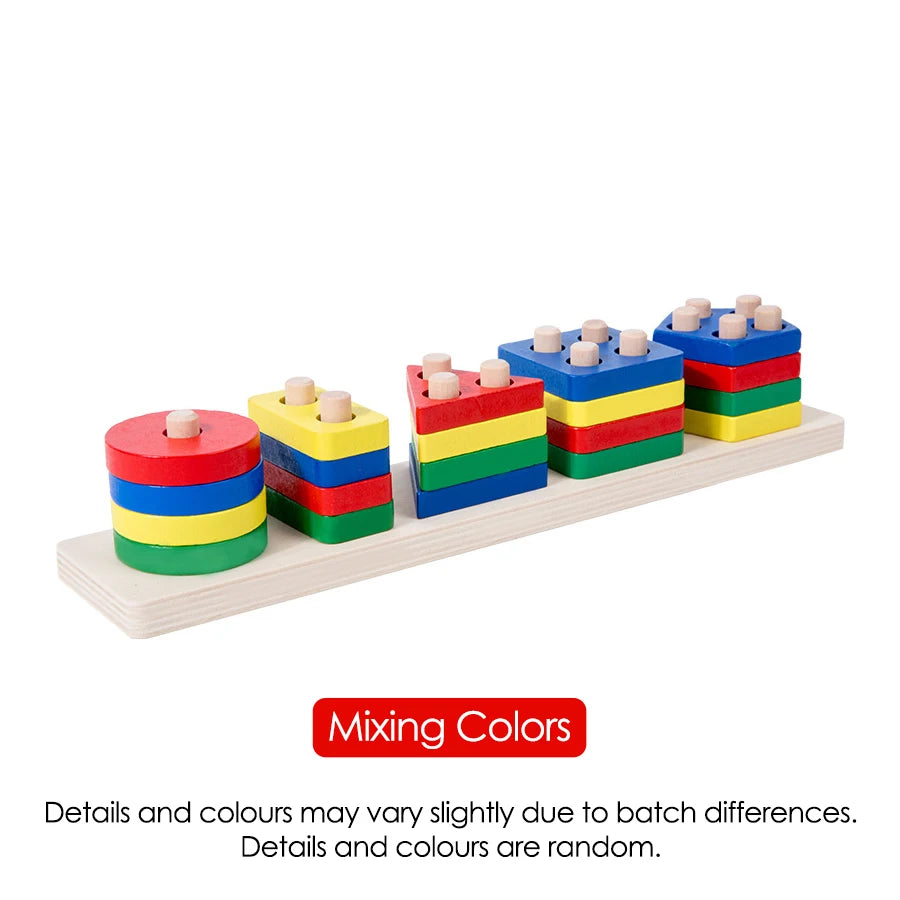 Montessori Wooden Sorting & Stacking Toy