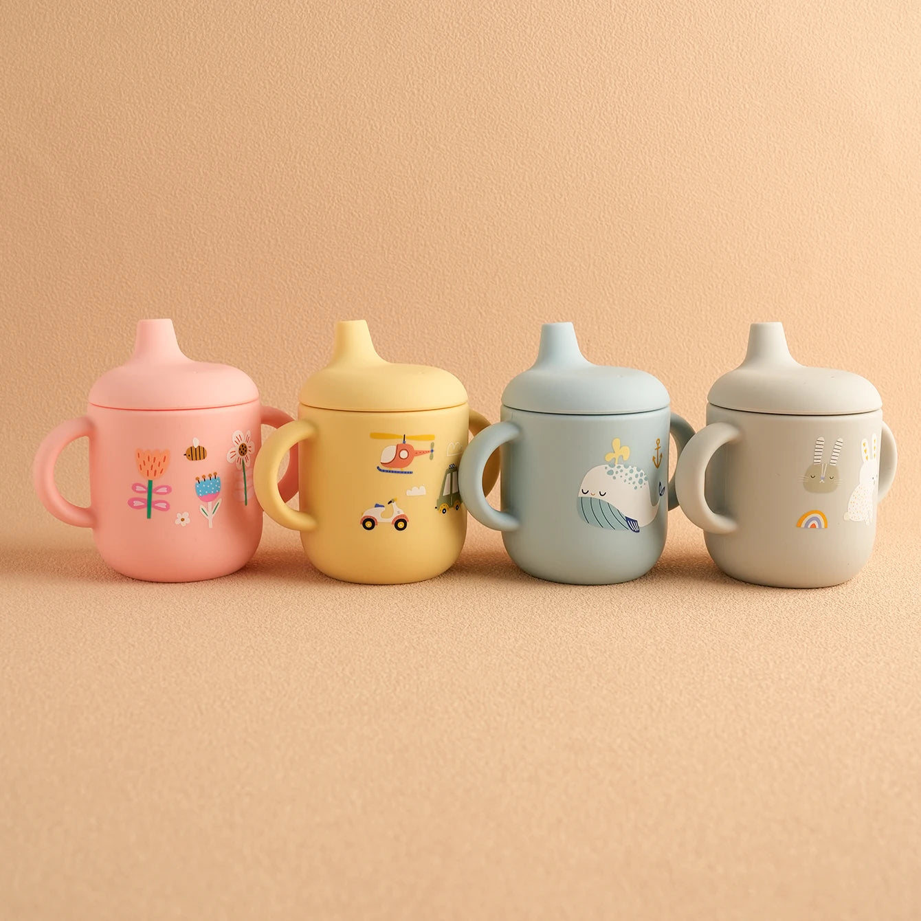 Cartoon Silicone Baby Feeding Cup – BPA Free