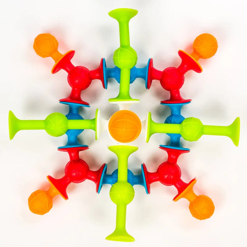 Suction Cup Darts & Building Blocks Fidget Toy Set
