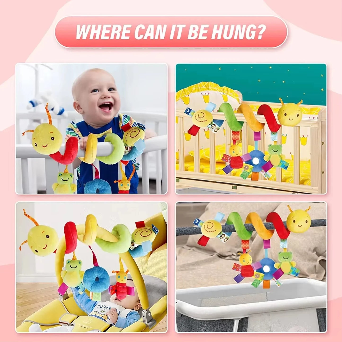 Baby Crib & Stroller Spiral Hanging Toy