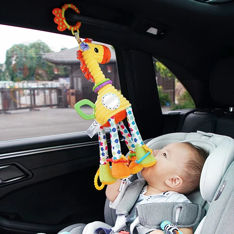 Plush Animal Handbells & Teether Baby Toy