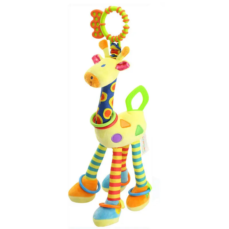 Plush Animal Handbells & Teether Baby Toy