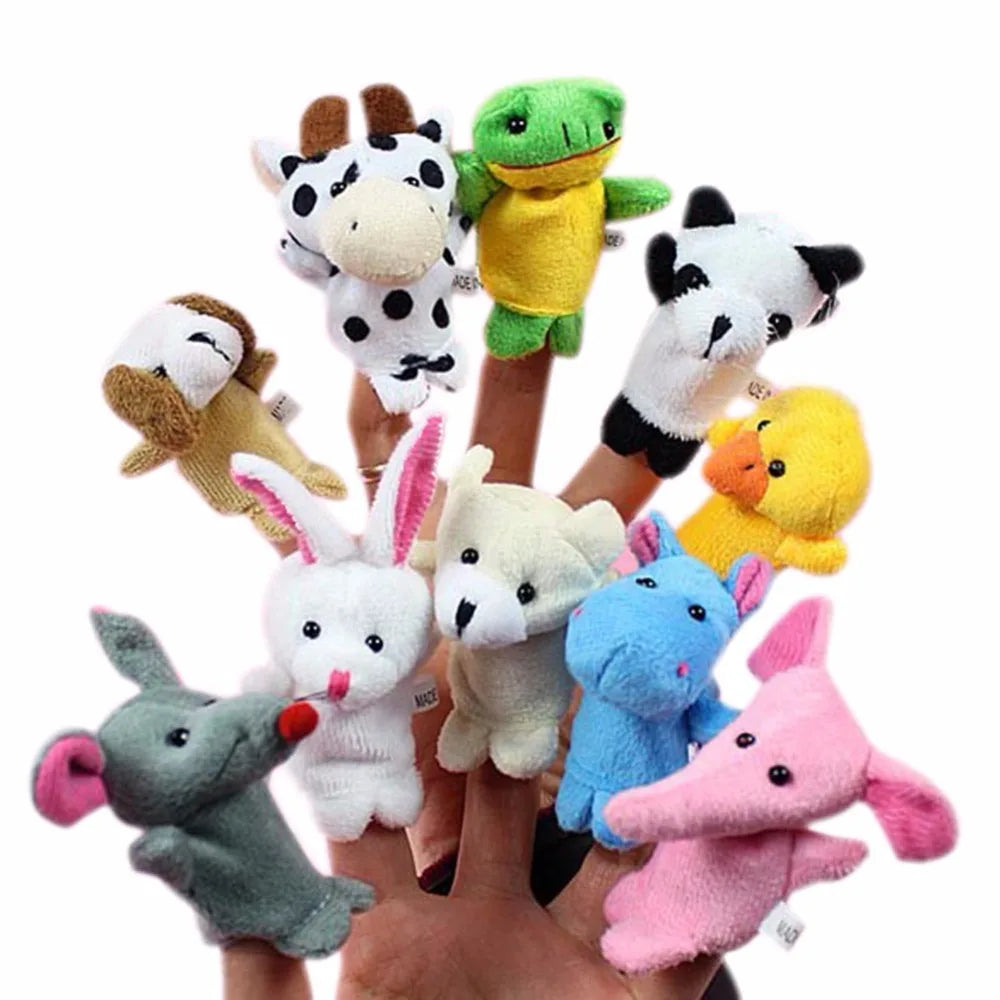 Cartoon Finger Puppet Hand Dolls – Baby Early Education Plush Toys