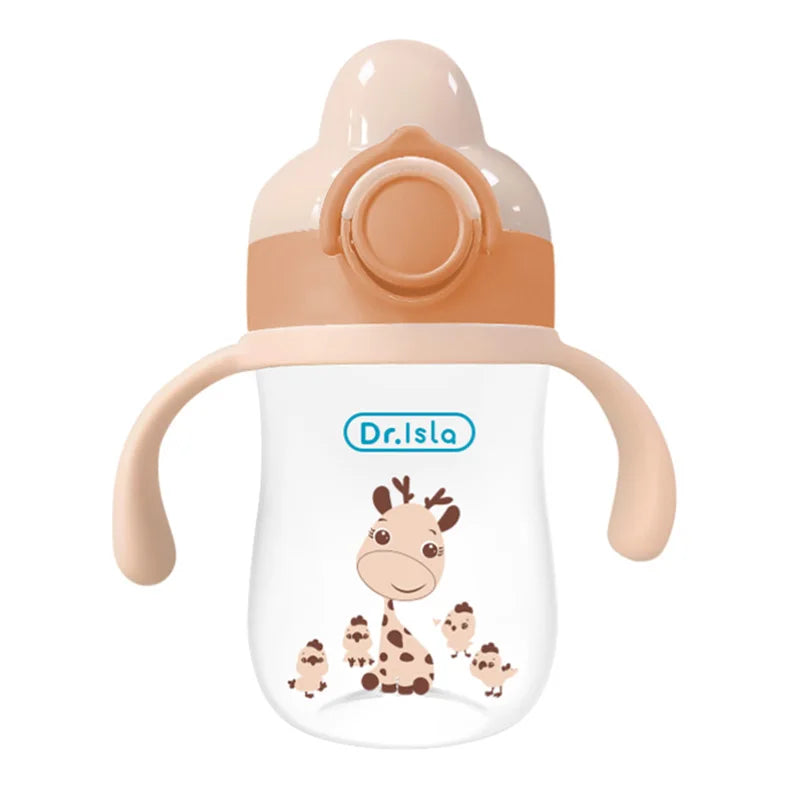 Baby Bottle with Straw & Handle