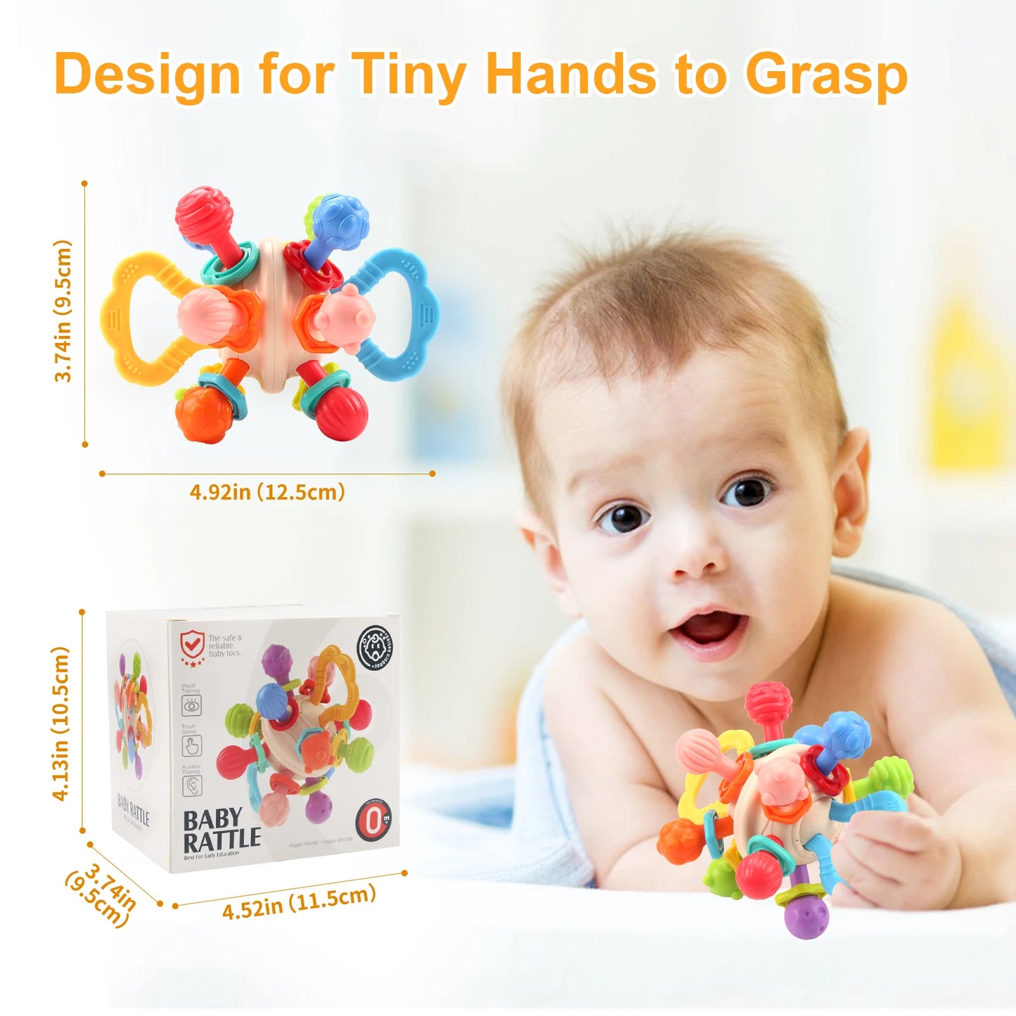 Manhattan Soft Silicone Baby Grab Ball & Teether