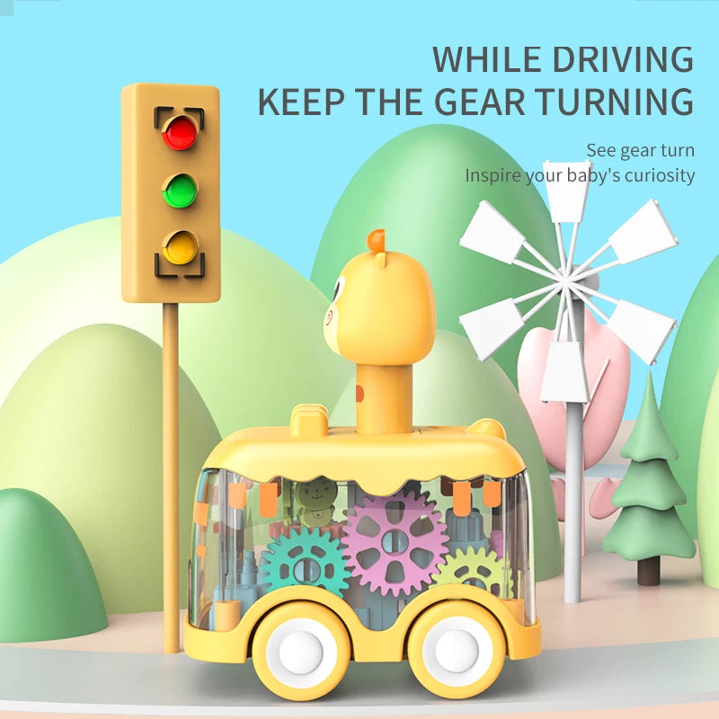 Press Gear Kids’ Pull-Back Animal Car Toy