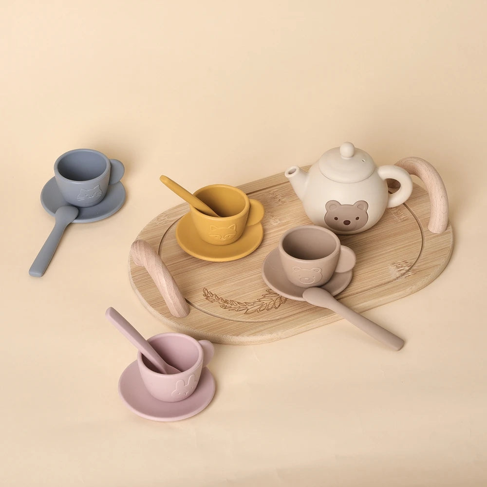 Wooden Kids Tea Set – Pretend Play Toy