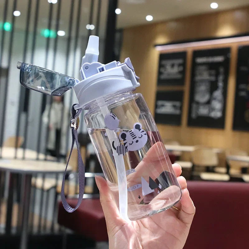 Cute Kids Water Bottle – Straw & Leakproof Design