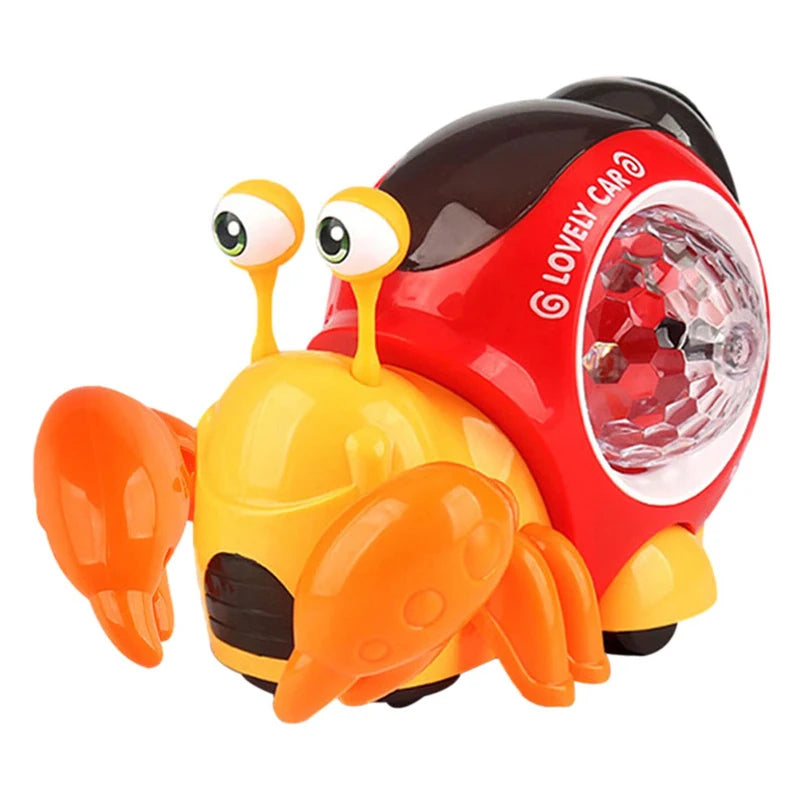 Musical Light-Up Crawling Crab Toy for Babies