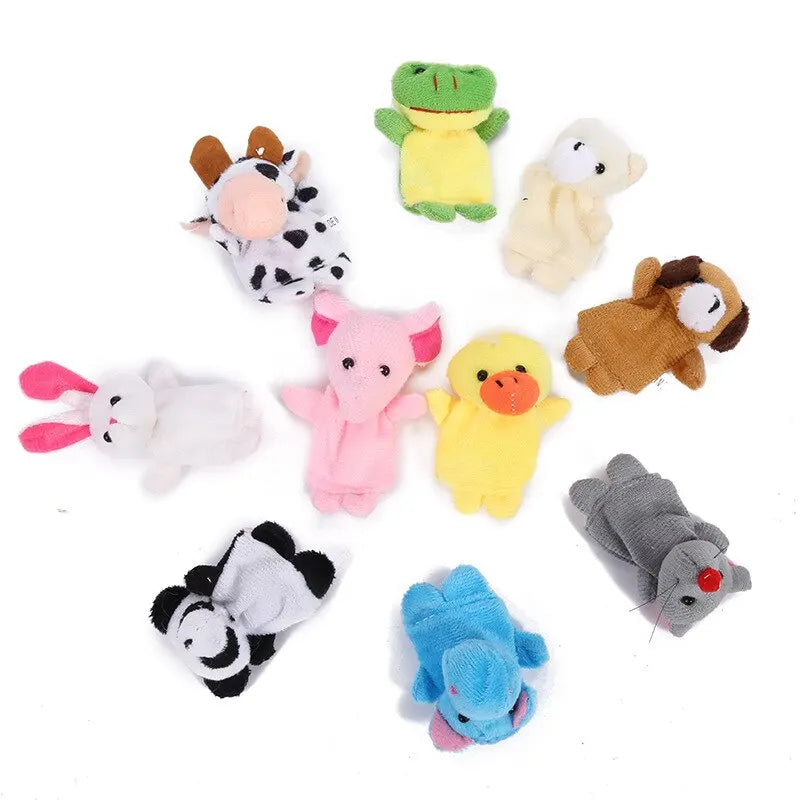 Cartoon Finger Puppet Hand Dolls – Baby Early Education Plush Toys