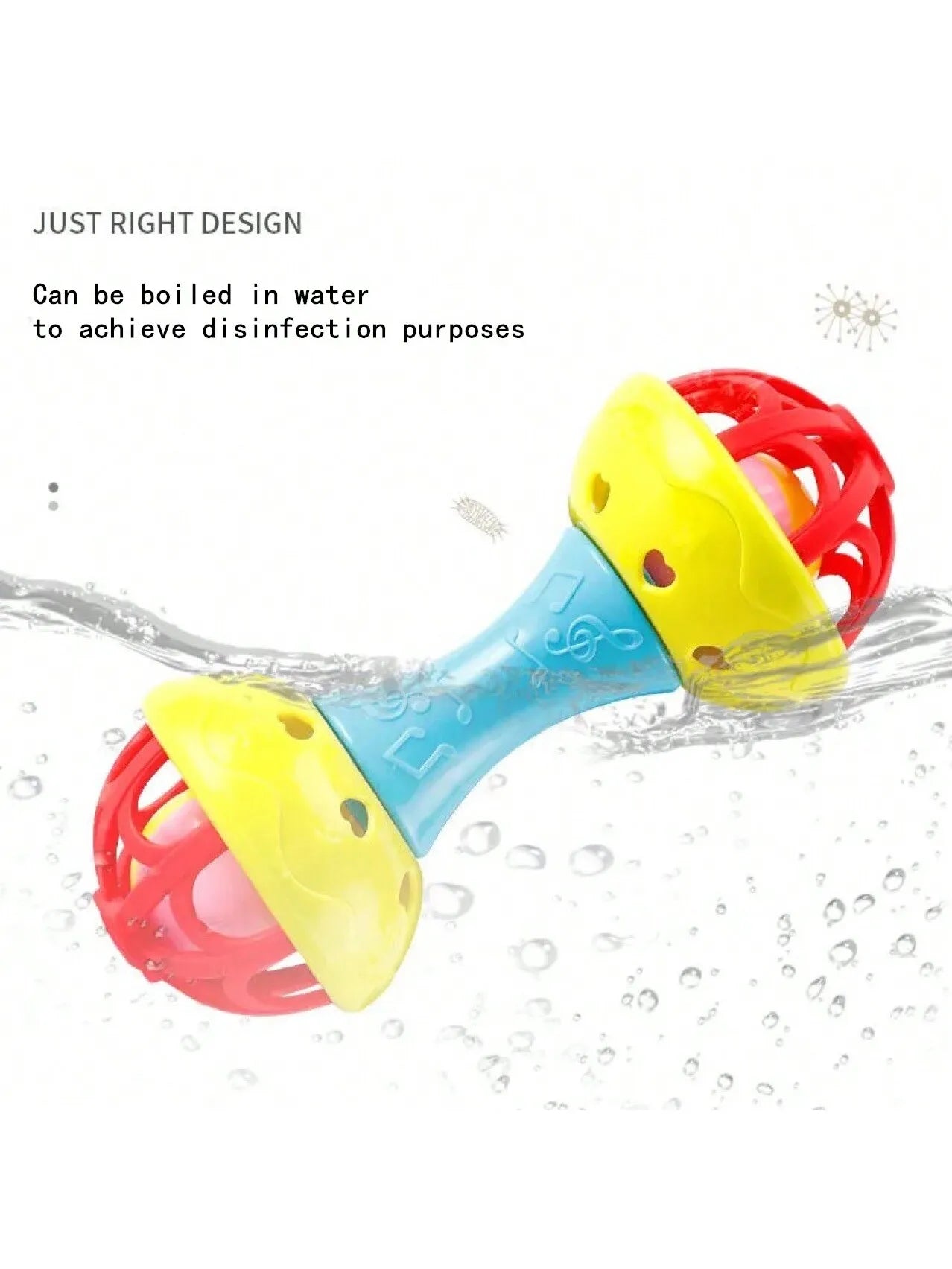 Double-Headed Baby Rattle Toy – Random Color